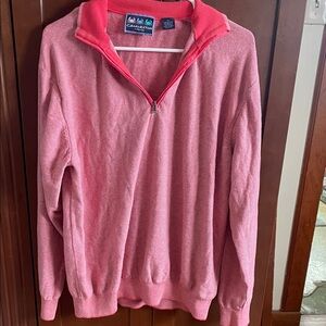 Men's Pink Zip-Up Sweater